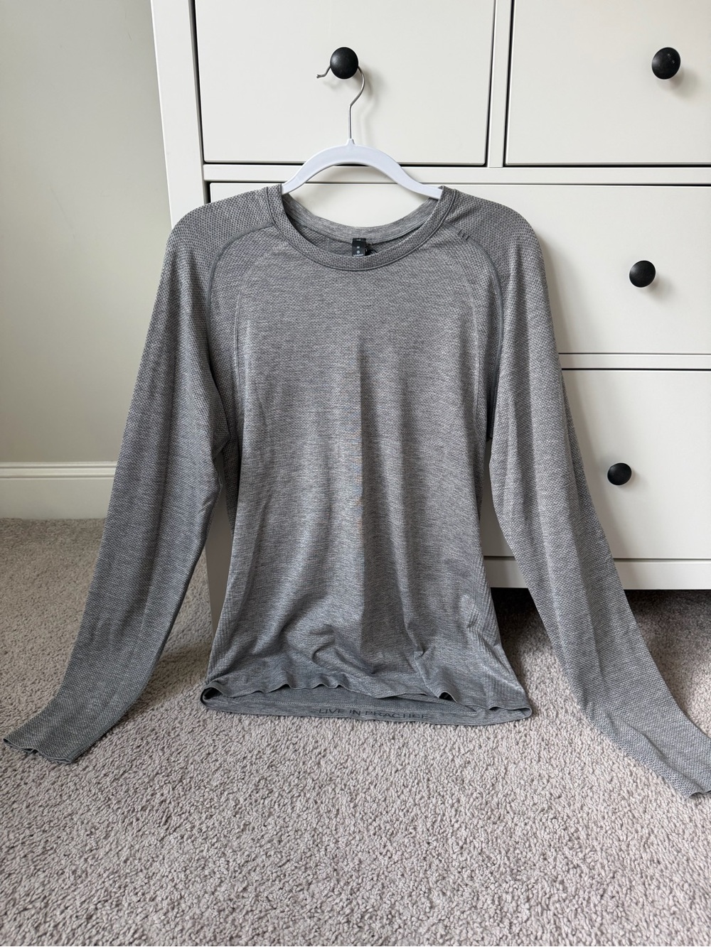 lululemon athletica Men's Long Sleeve Metal Vent Shirt- Heather Gray